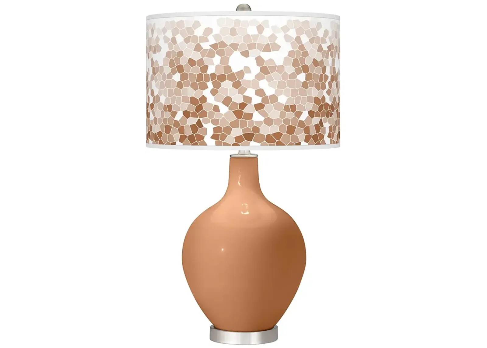 Burnt Almond Mosaic Ovo Table Lamp