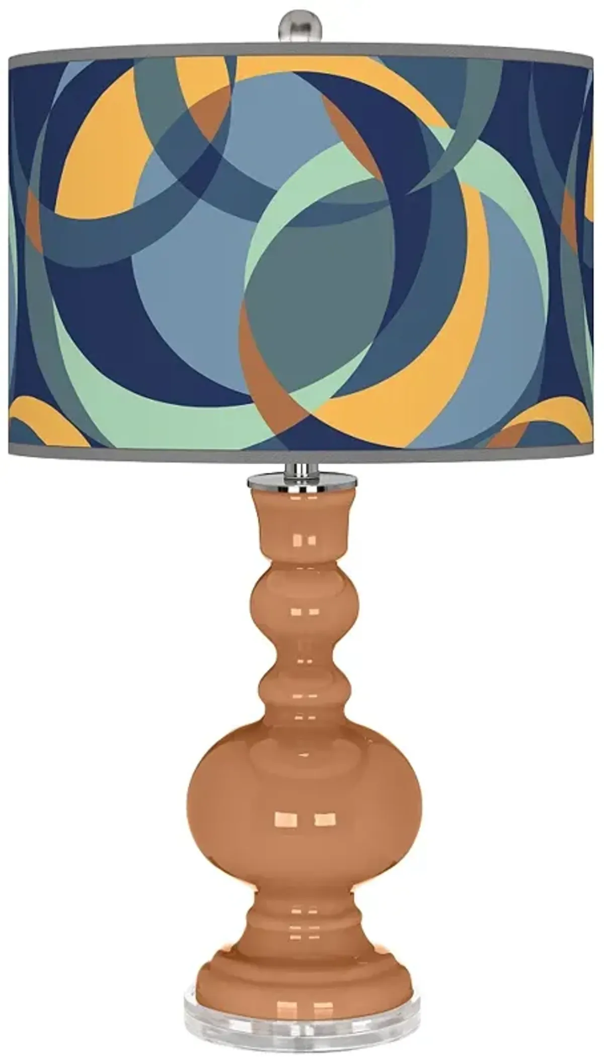 Burnt Almond Drifting Circles Apothecary Table Lamp