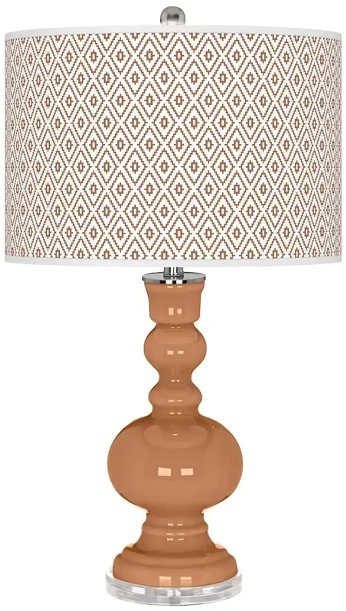 Burnt Almond Diamonds Apothecary Table Lamp