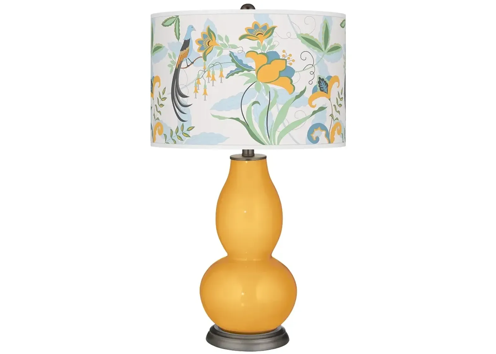 Color Plus Double Gourd 29 1/2" Sofia Shade Marigold Yellow Table Lamp