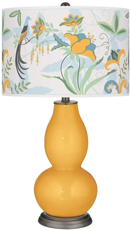 Color Plus Double Gourd 29 1/2" Sofia Shade Marigold Yellow Table Lamp