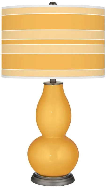 Marigold Bold Stripe Double Gourd Table Lamp