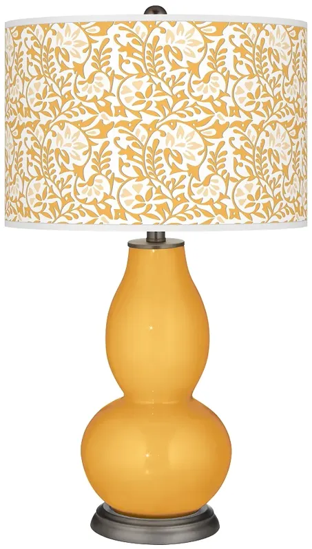 Marigold Gardenia Double Gourd Table Lamp