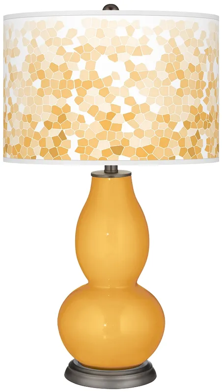 Marigold Mosaic Double Gourd Table Lamp