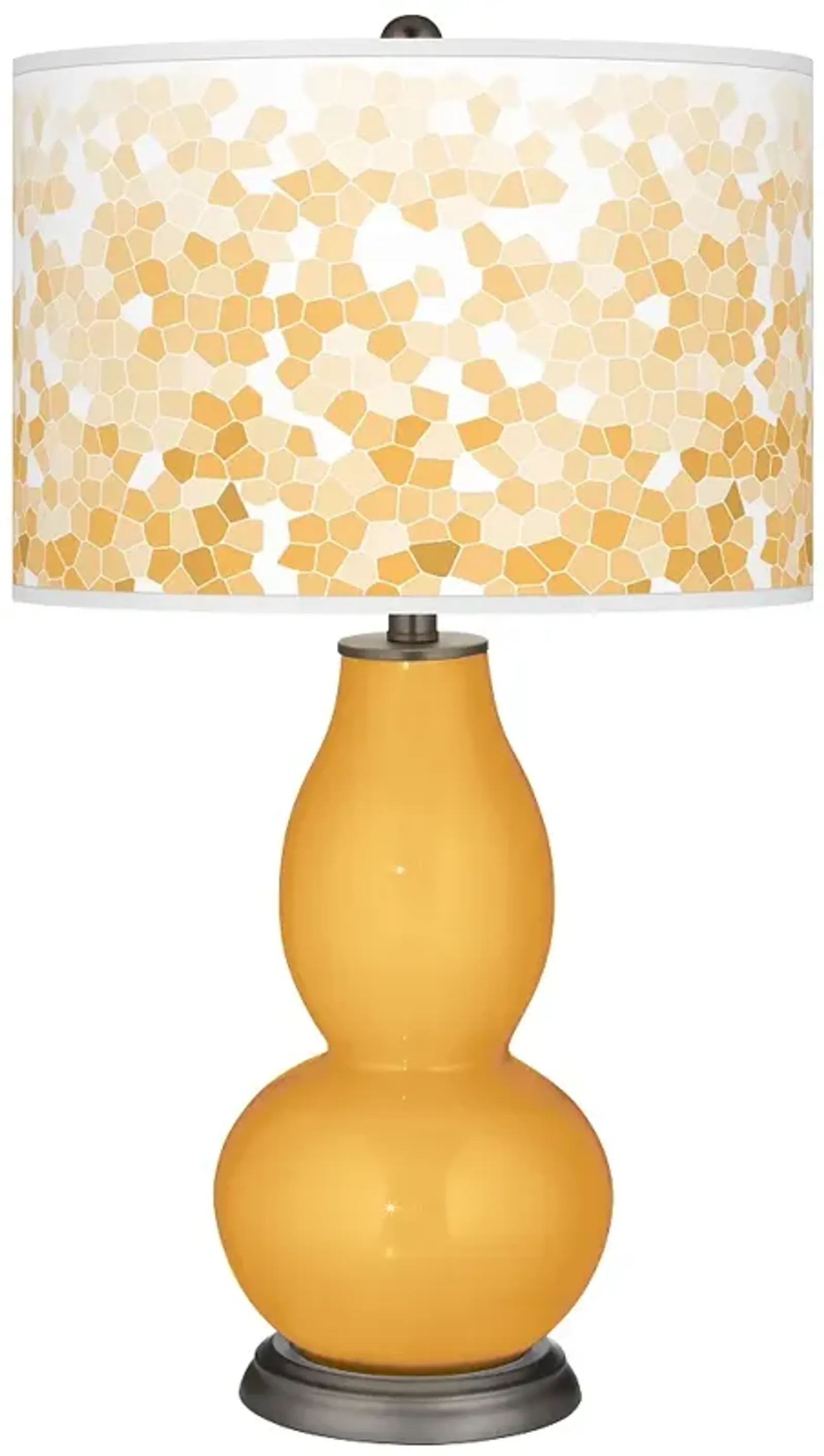 Color Plus Double Gourd 29 1/2" Mosaic Marigold Yellow Table Lamp