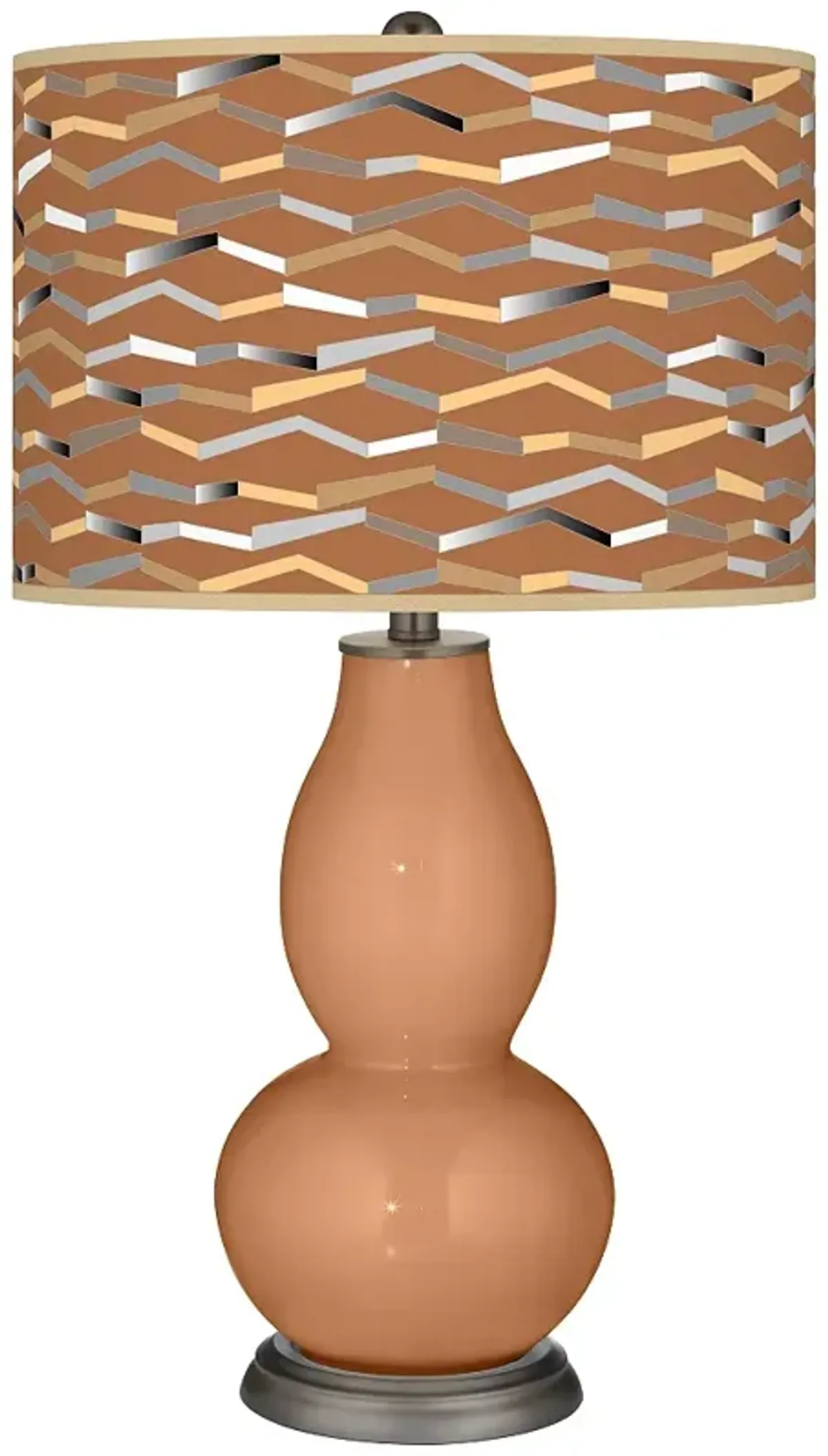 Burnt Almond Shift Double Gourd Table Lamp