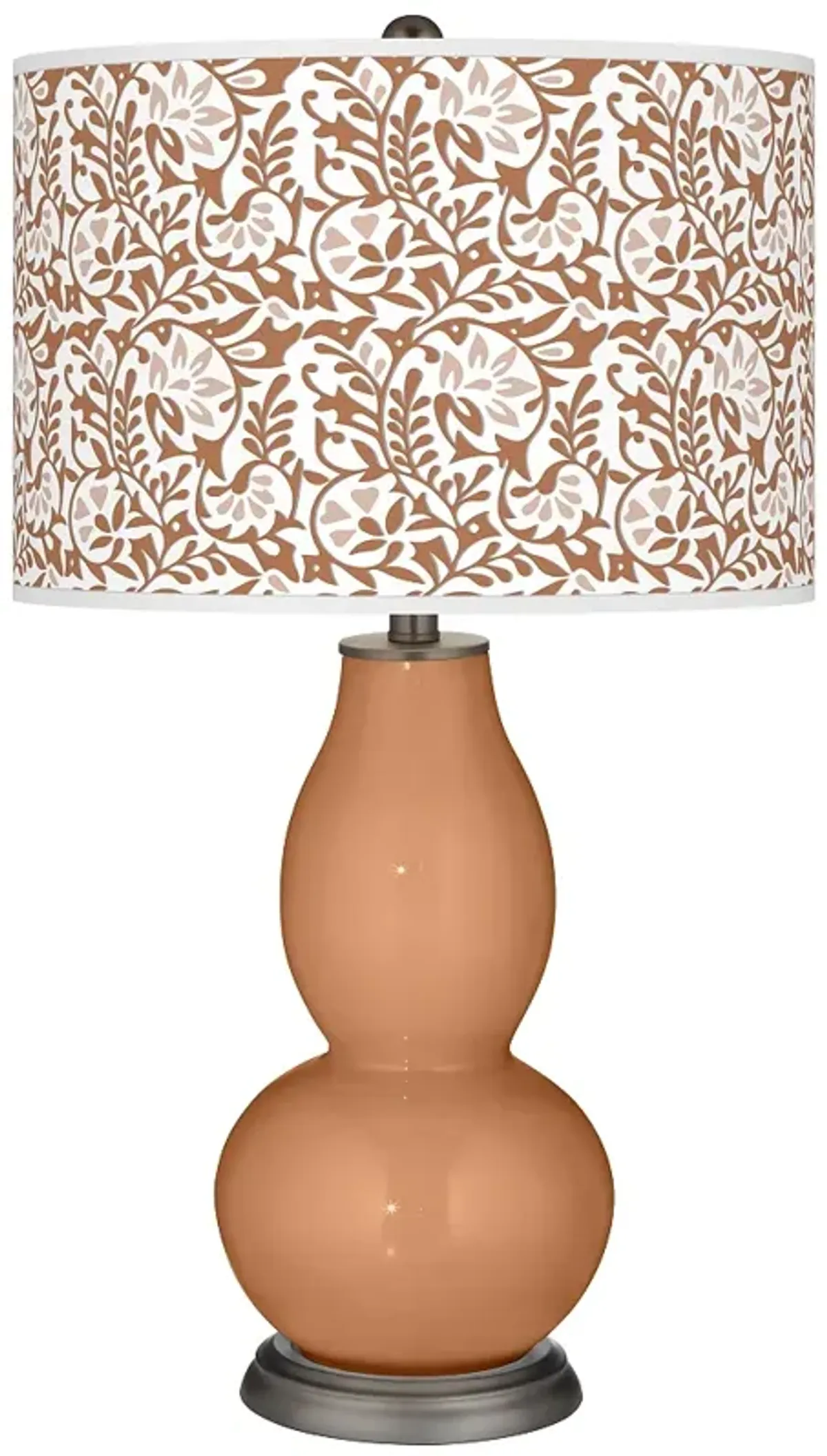 Burnt Almond Gardenia Double Gourd Table Lamp