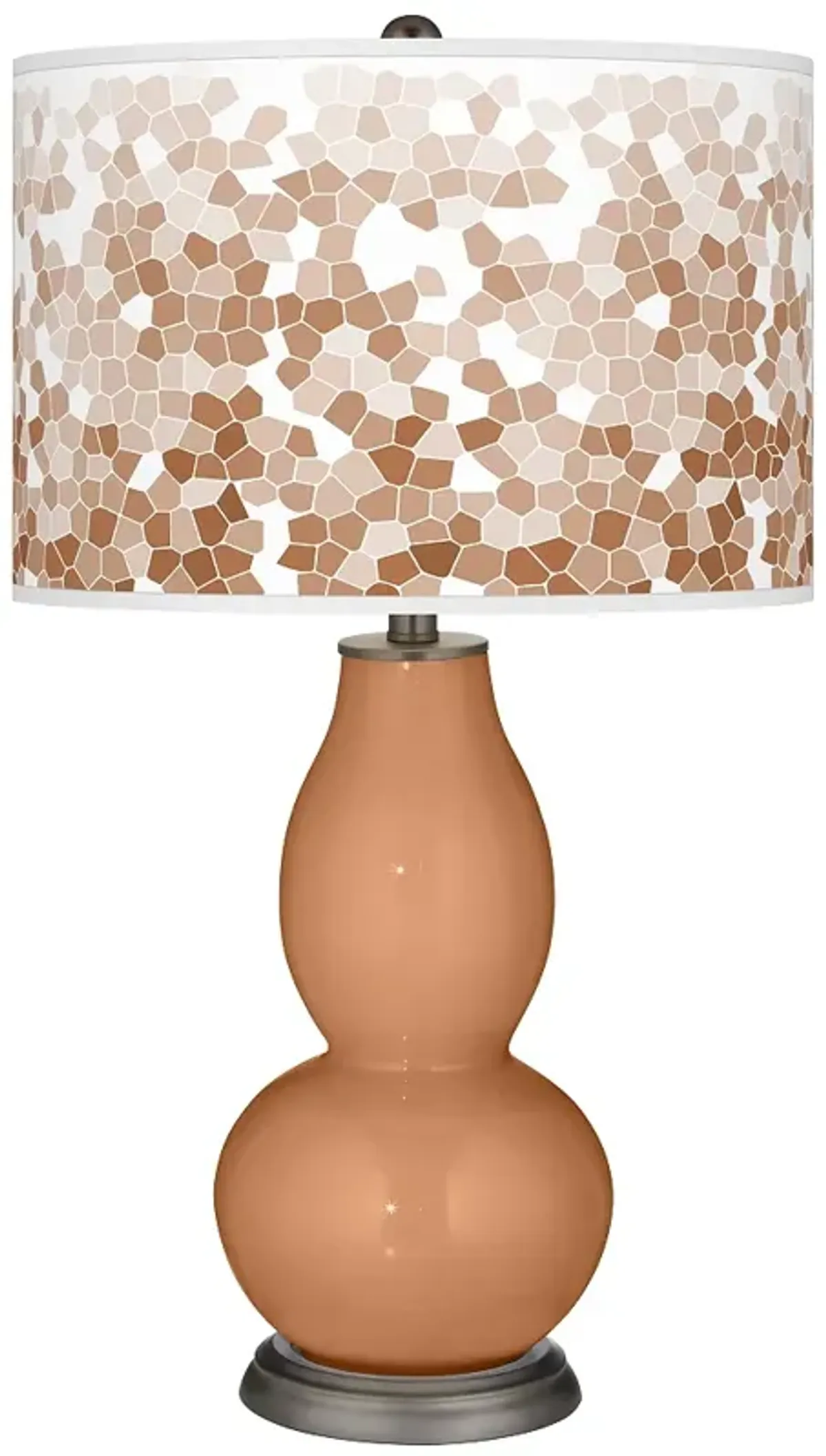 Burnt Almond Mosaic Double Gourd Table Lamp