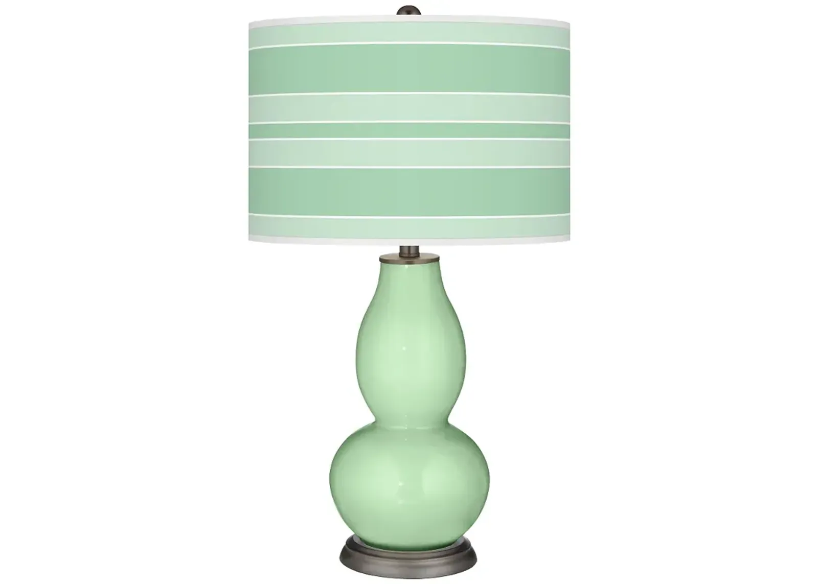 Flower Stem Bold Stripe Double Gourd Table Lamp