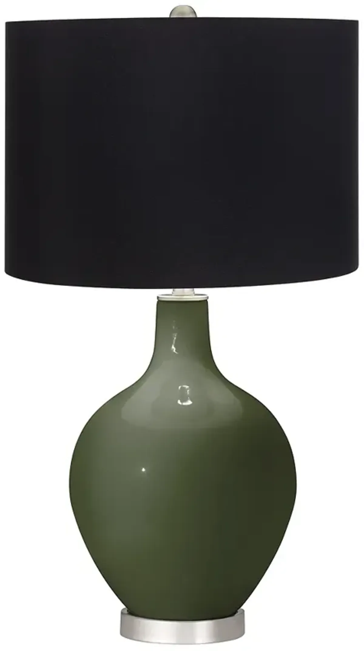 Color Plus Ovo 28 1/2" High Black Shade Secret Garden Green Table Lamp
