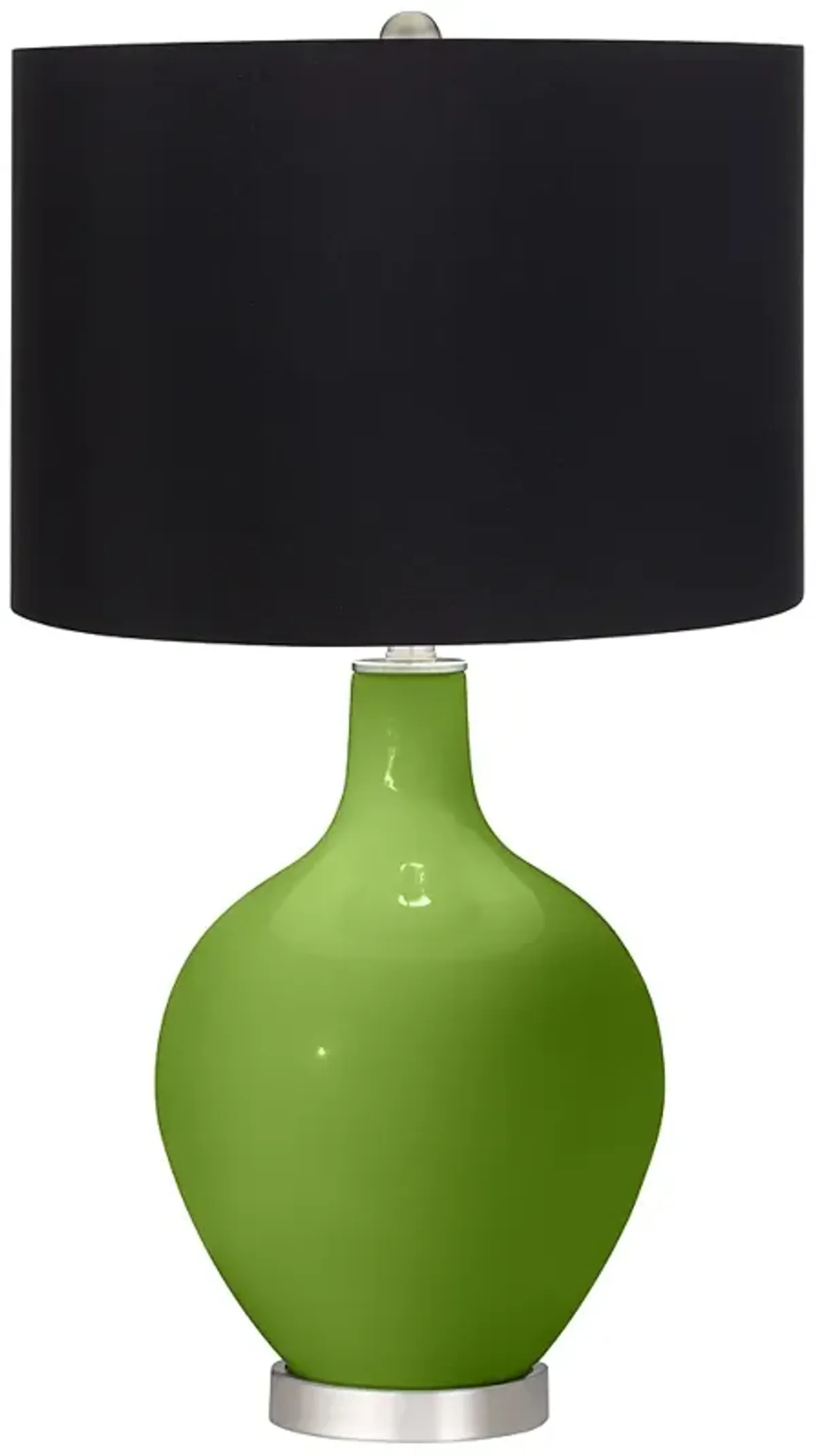 Color Plus Ovo 28 1/2" High Black Shade Gecko Green Table Lamp