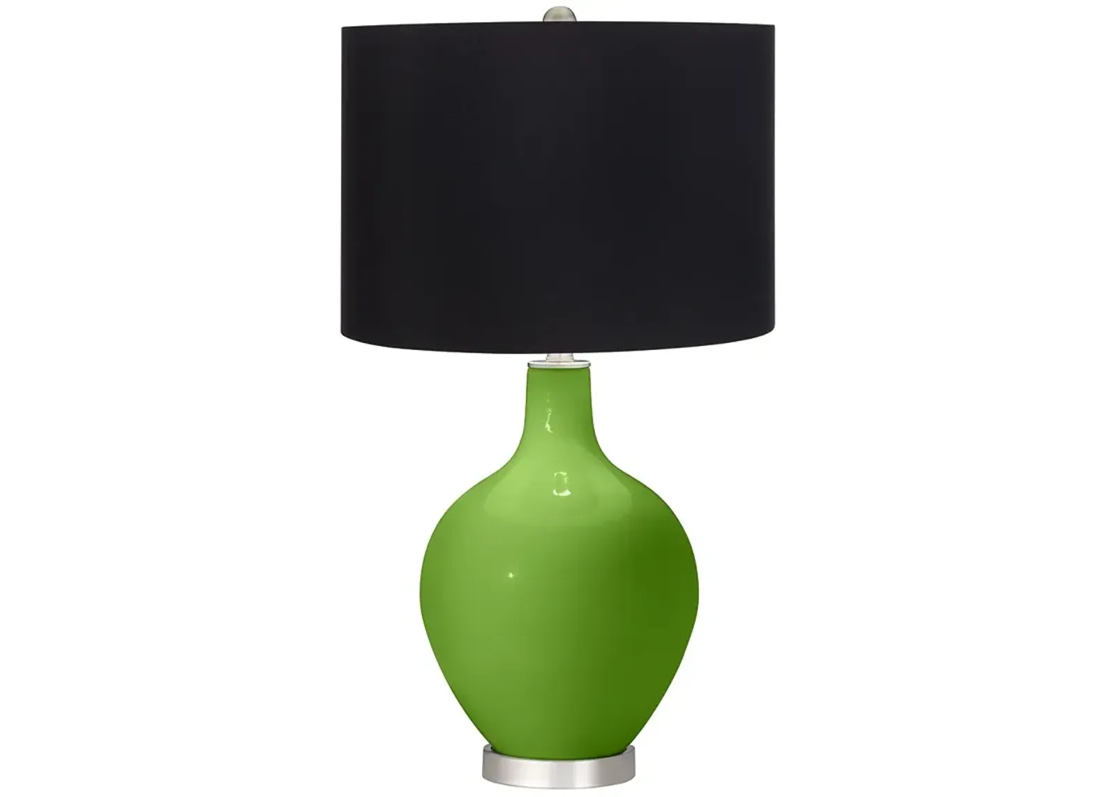 Rosemary Green Ovo Table Lamp with Black Shade