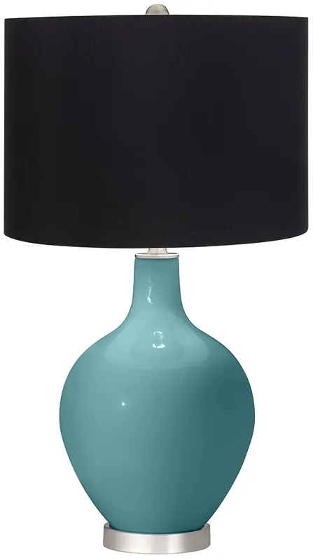 Reflecting Pool Ovo Table Lamp with Black Shade