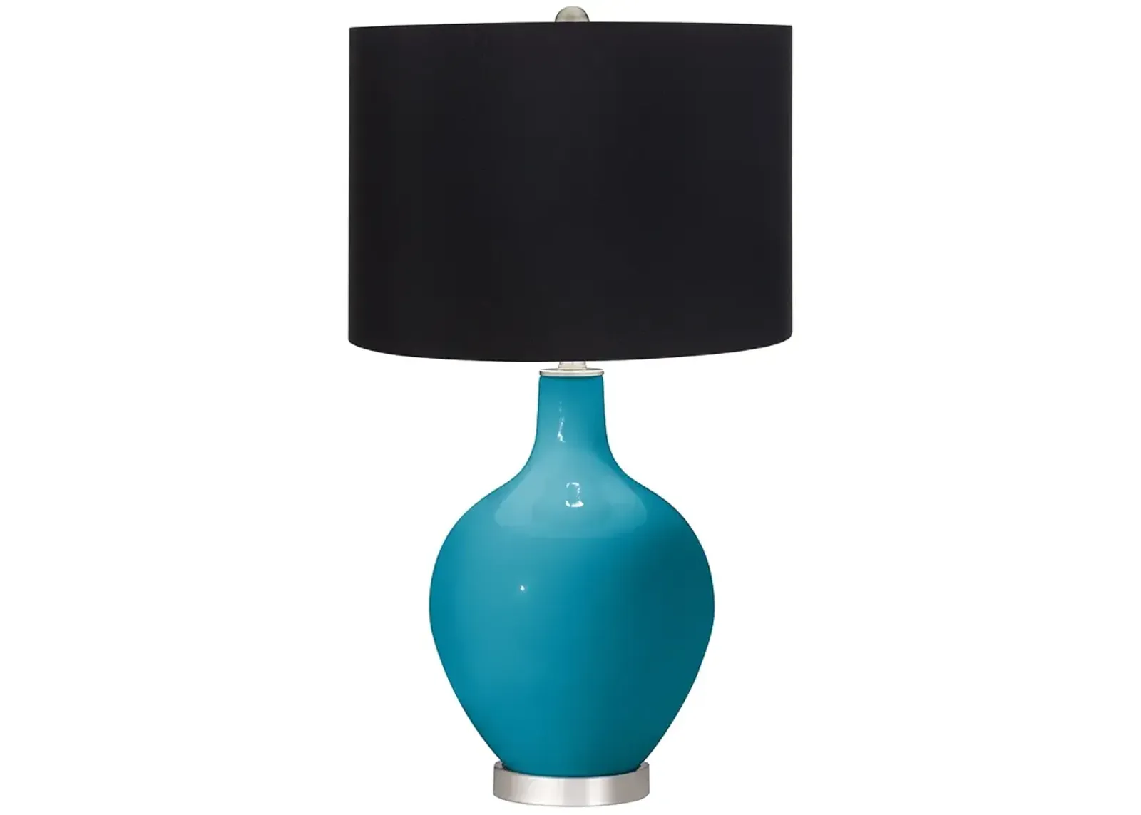 Caribbean Sea Ovo Table Lamp with Black Shade