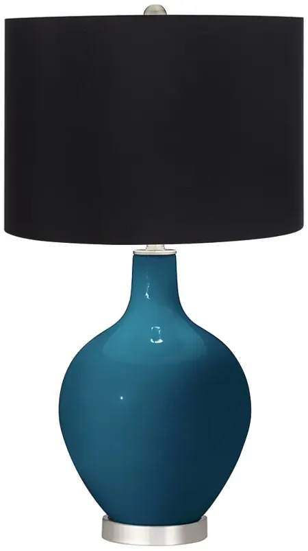 Oceanside Ovo Table Lamp with Black Shade