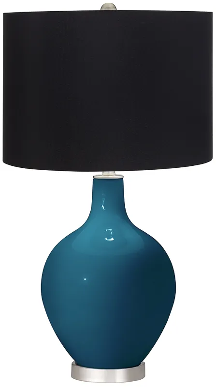 Oceanside Ovo Table Lamp with Black Shade