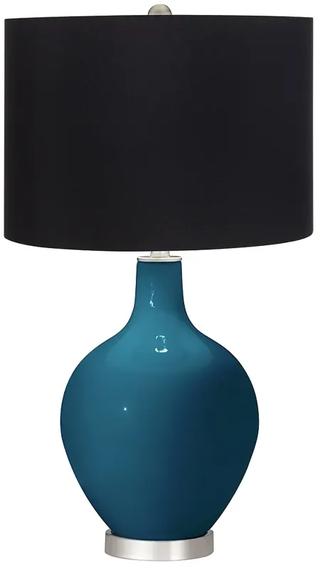 Oceanside Ovo Table Lamp with Black Shade