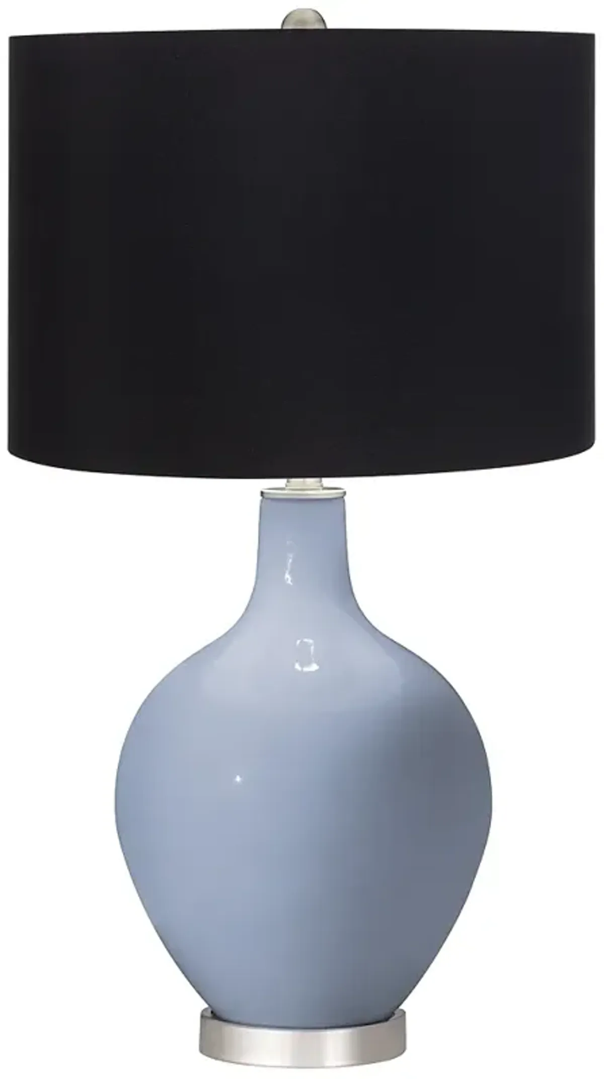 Color Plus Ovo 28 1/2" High Black Shade Blue Sky Table Lamp