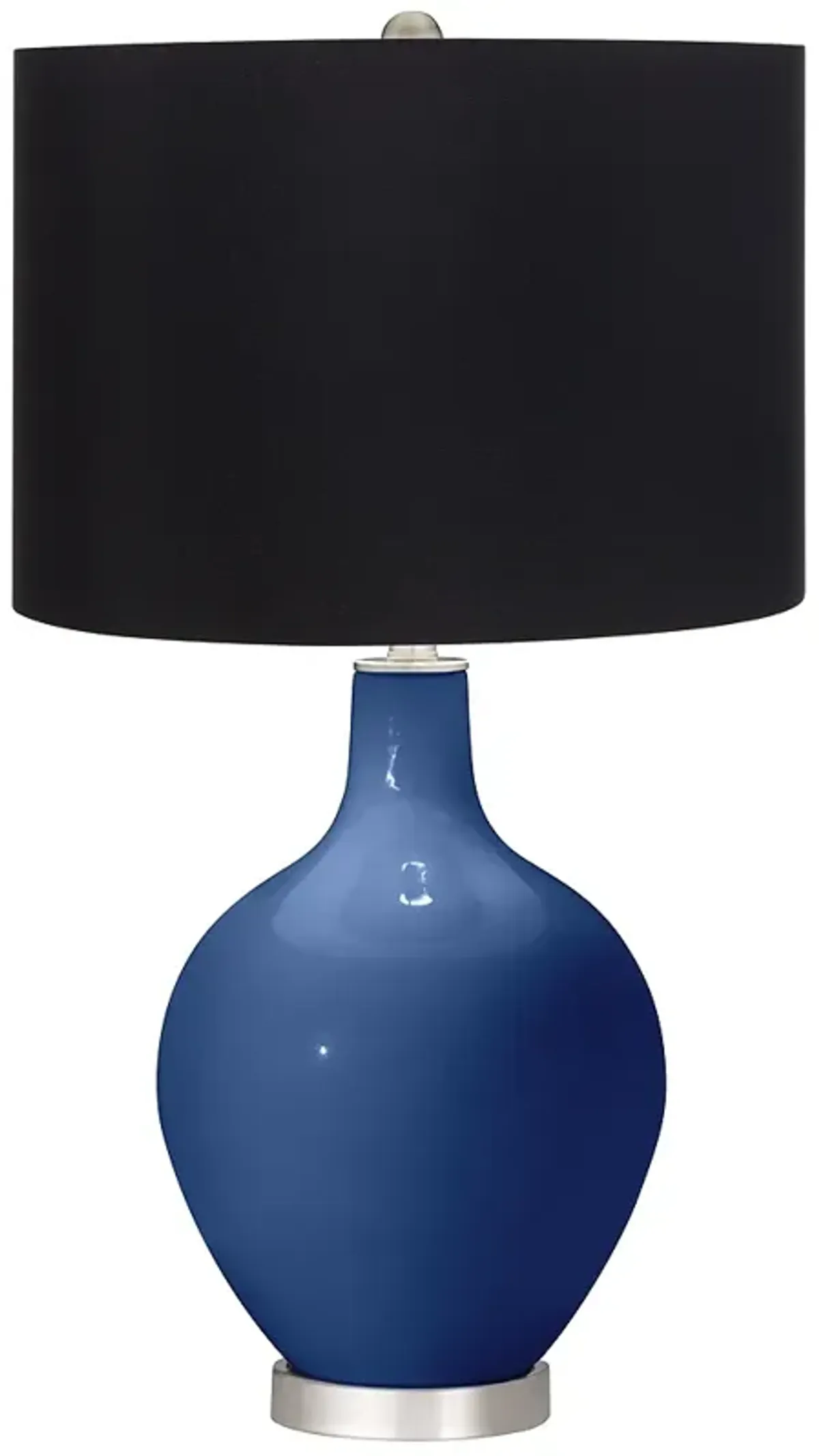 Color Plus Ovo 28 1/2" High Black Shade Monaco Blue Table Lamp
