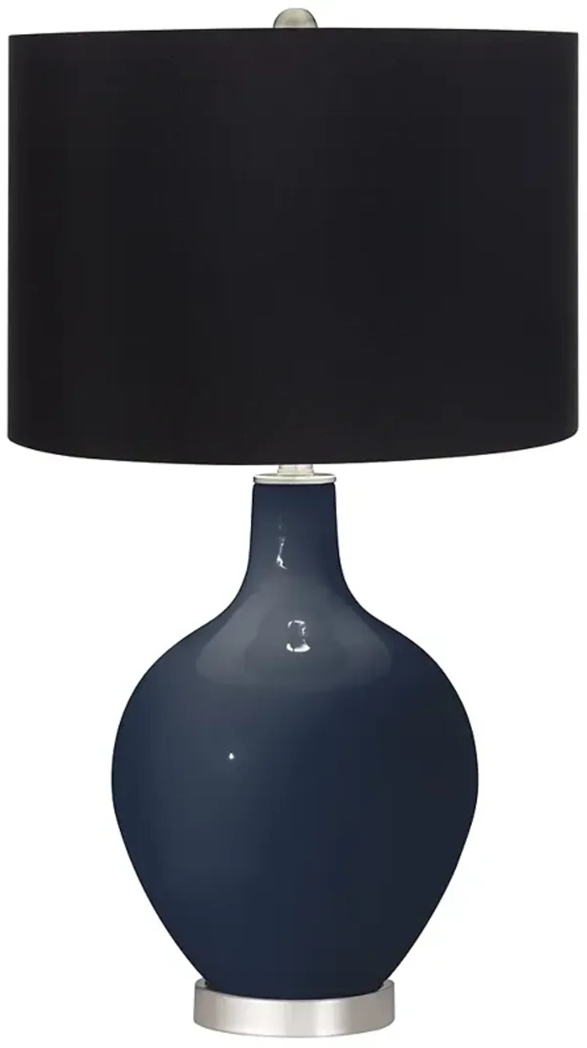 Color Plus Ovo 28 1/2" High Black Shade Naval Blue Table Lamp
