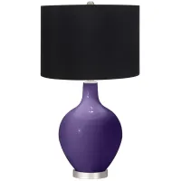 Izmir Purple Ovo Table Lamp with Black Shade