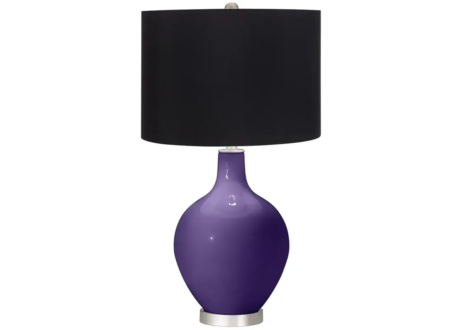 Izmir Purple Ovo Table Lamp with Black Shade