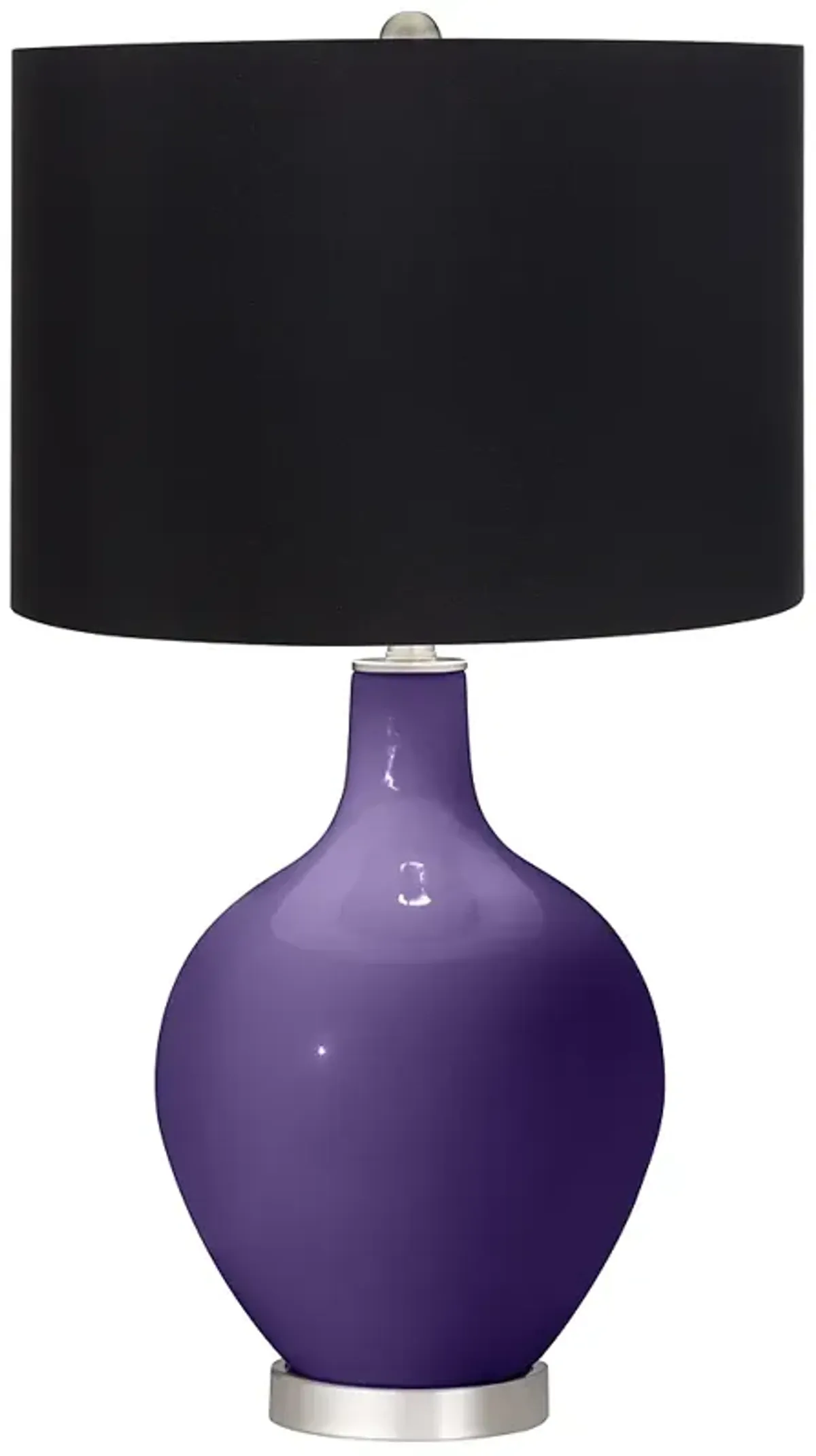 Color Plus Ovo 28 1/2" High Black Shade Izmir Purple Table Lamp