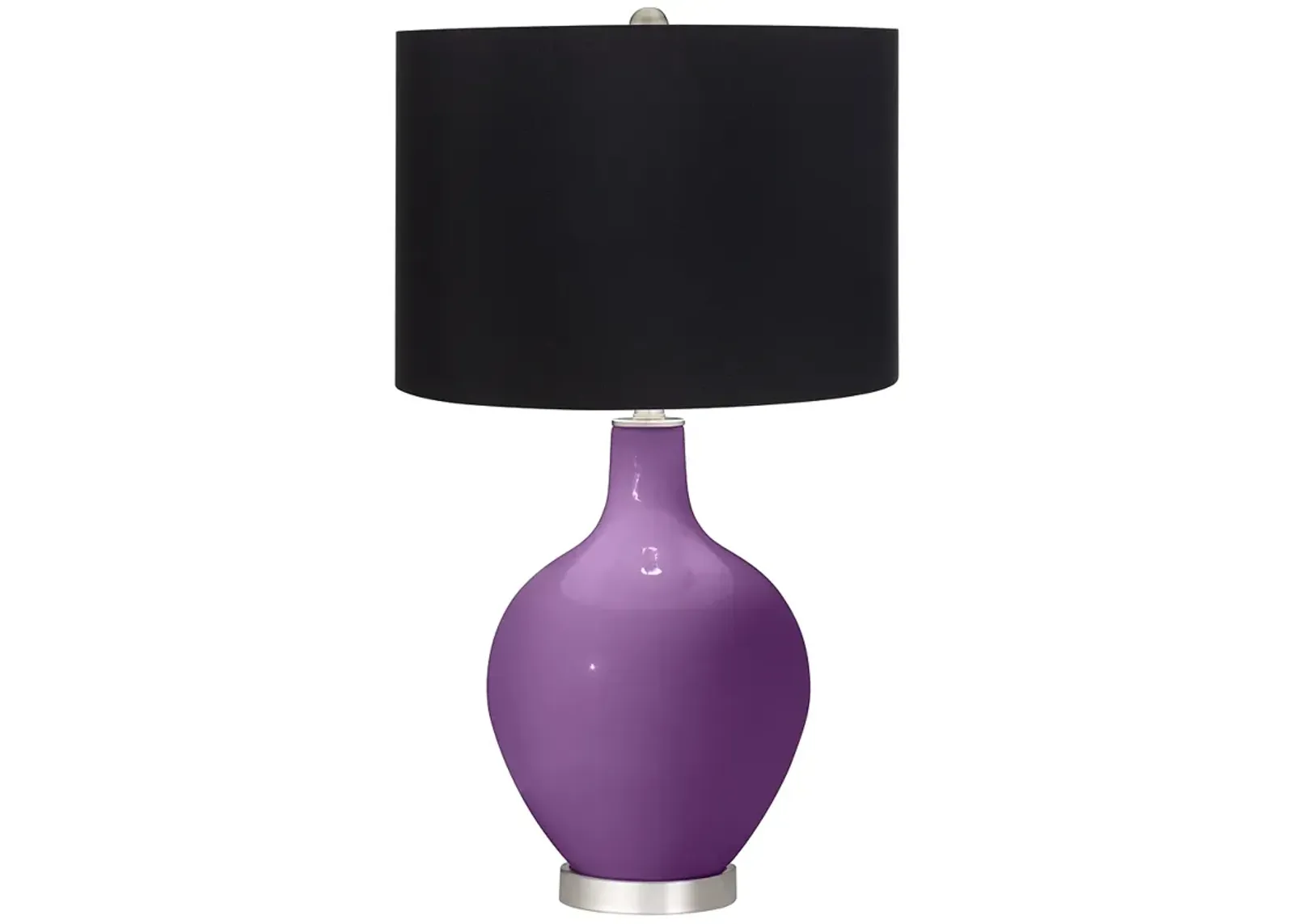 Passionate Purple Ovo Table Lamp with Black Shade