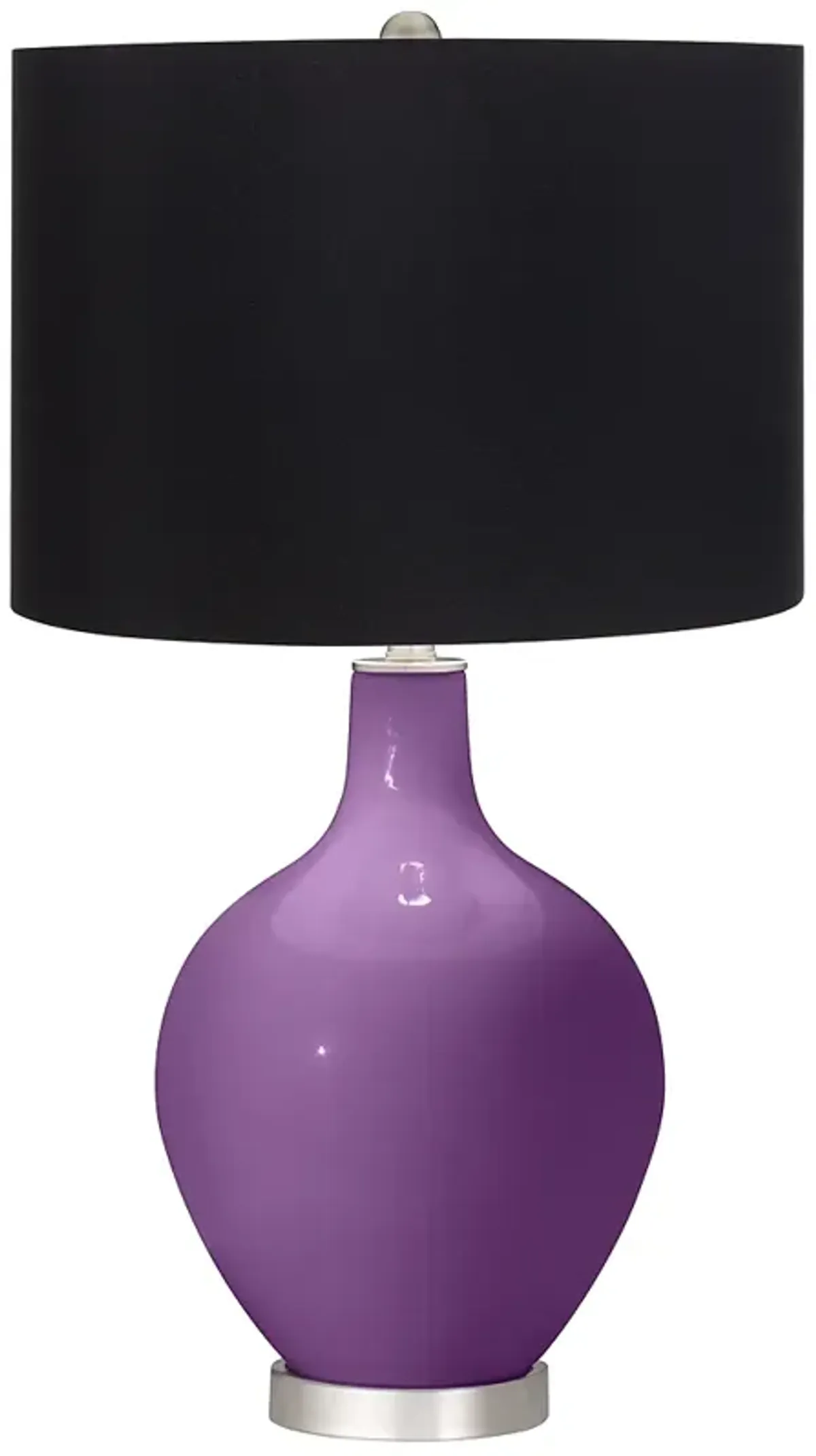 Passionate Purple Ovo Table Lamp with Black Shade