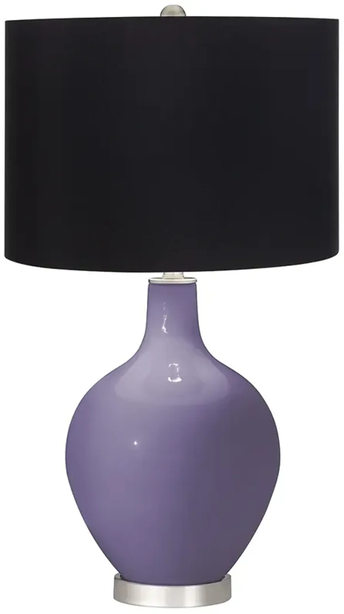 Color Plus Ovo 28 1/2" High Black Shade Purple Haze Table Lamp