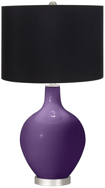 Acai Ovo Table Lamp with Black Shade