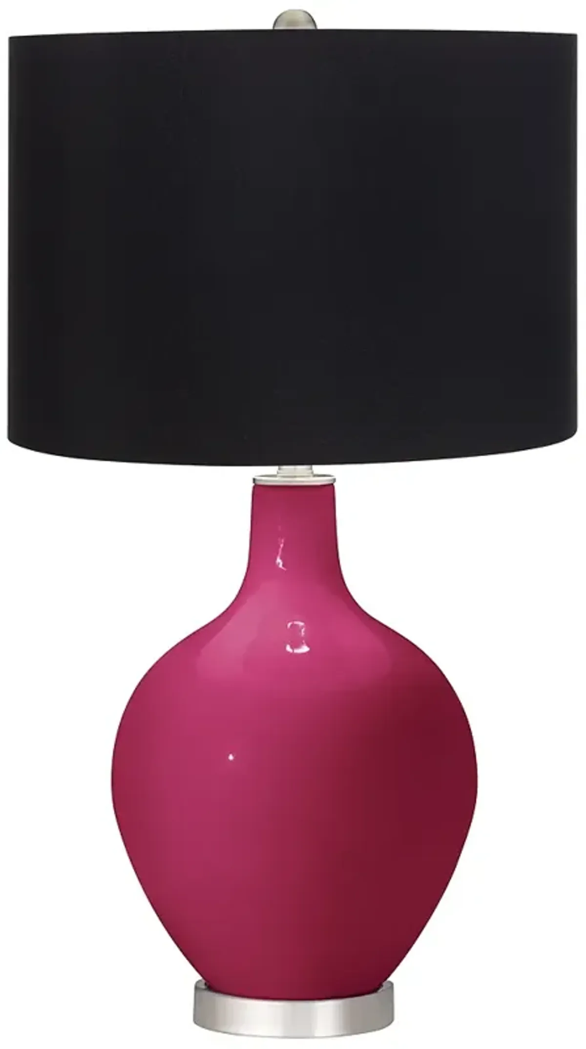 Color Plus Ovo 28 1/2" High Black Shade Vivacious Pink Table Lamp