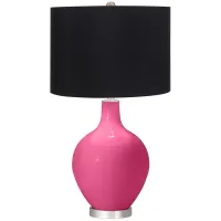 Blossom Pink Ovo Table Lamp with Black Shade