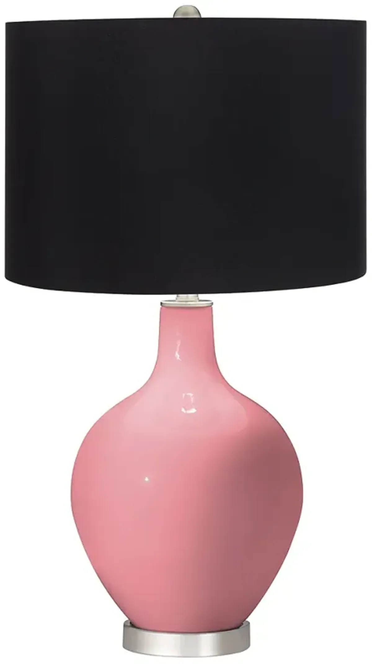 Color Plus Ovo 28 1/2" High Black Shade Haute Pink Table Lamp