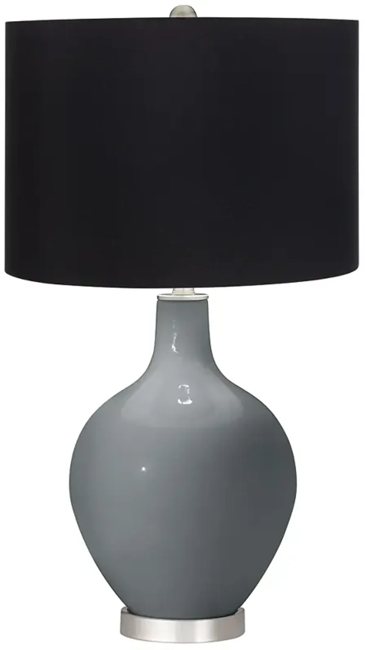 Color Plus Ovo 28 1/2" High Black Shade Software Gray Table Lamp