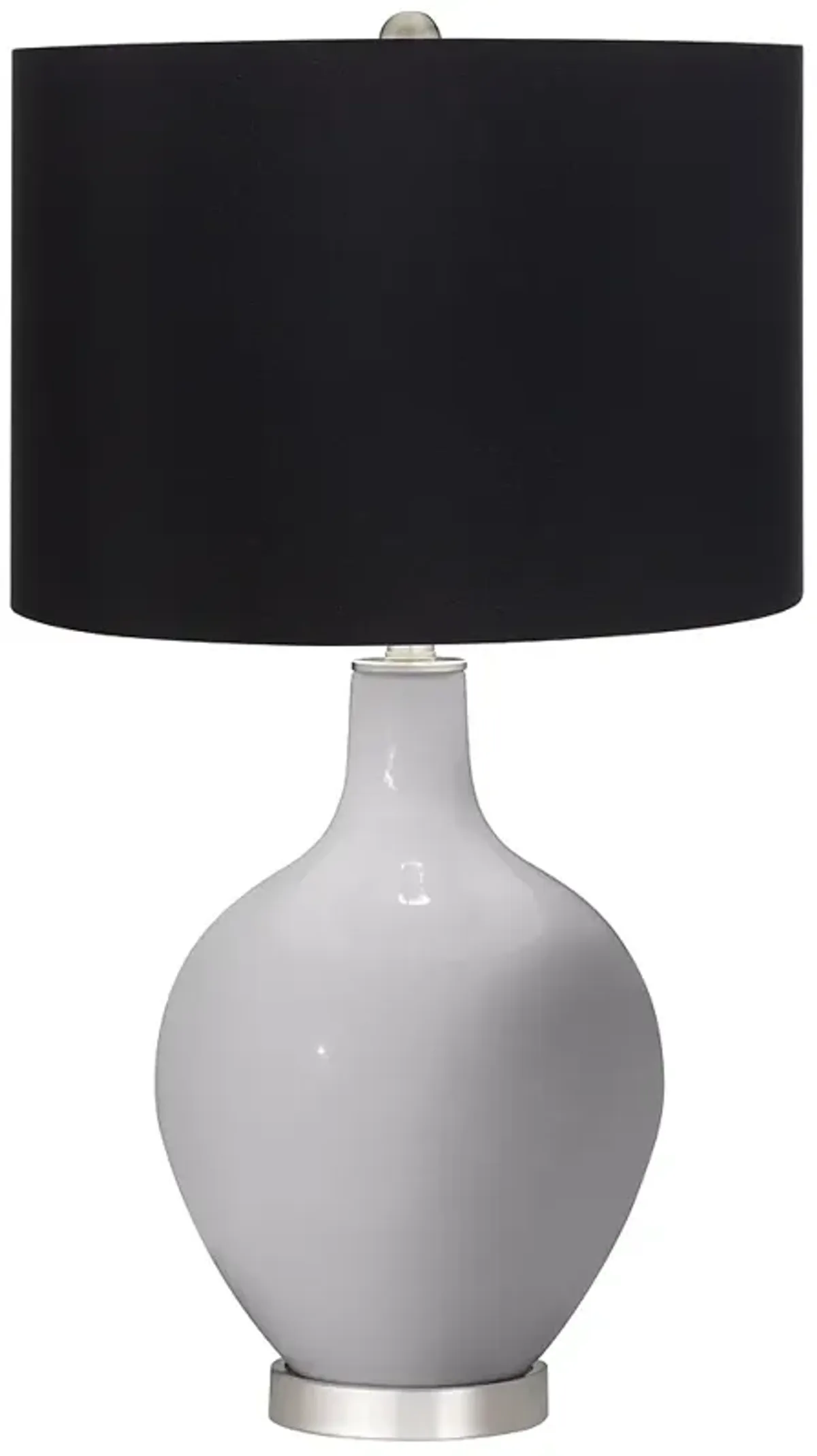 Color Plus Ovo 28 1/2" High Black Shade Swanky Gray Table Lamp