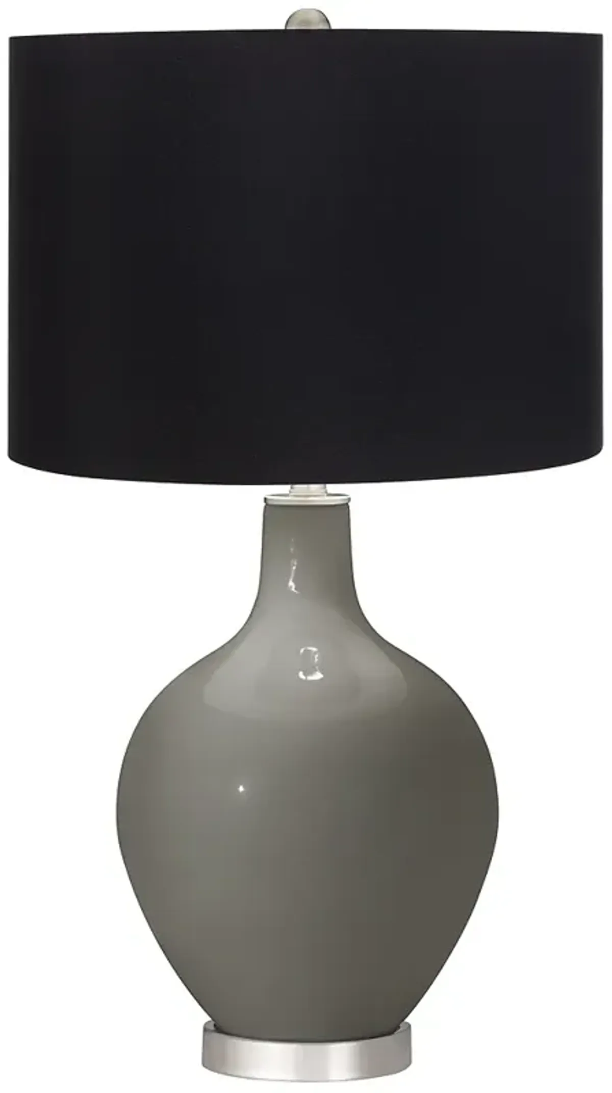 Color Plus Ovo 28 1/2" Black Shade Gauntlet Gray Table Lamp