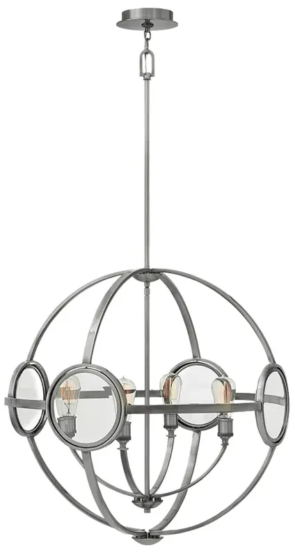 Chandelier Fulham-Medium Orb-Polished Antique Nickel