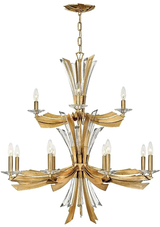 Hinkley Vida 34" Wide Gold Finish Multi-Tier Modern Chandelier