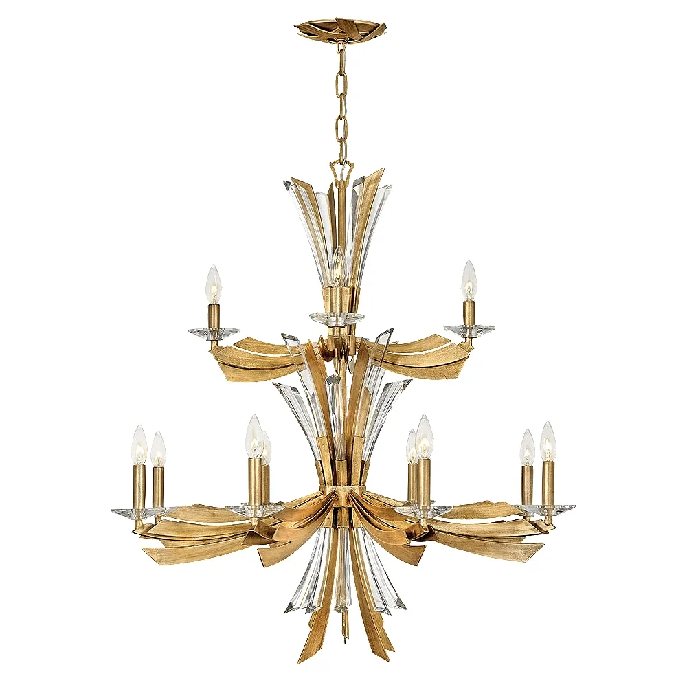 Hinkley Vida 34" Wide Gold Finish Multi-Tier Modern Chandelier