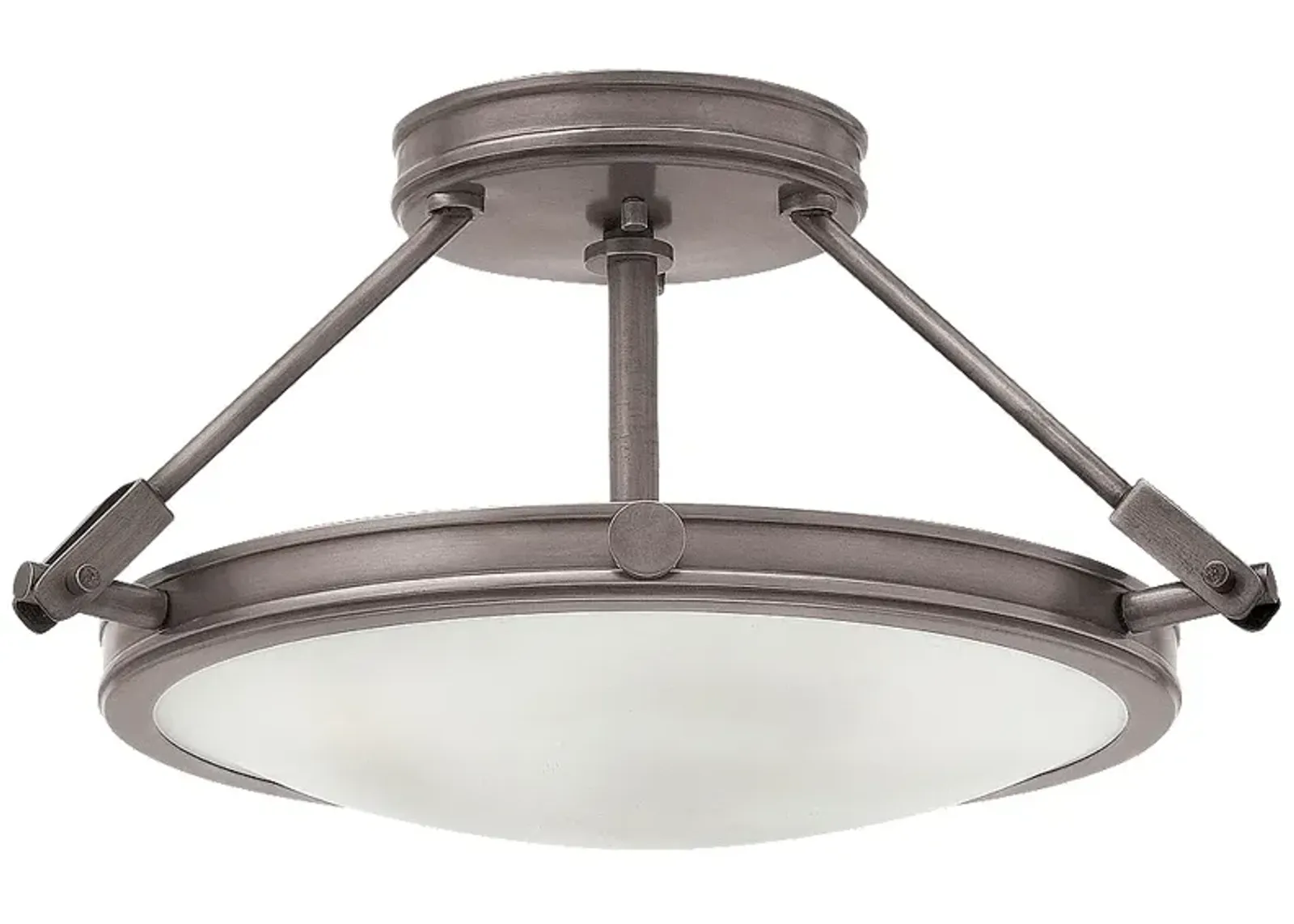 Collier Small Semi Flush Antique Nickel