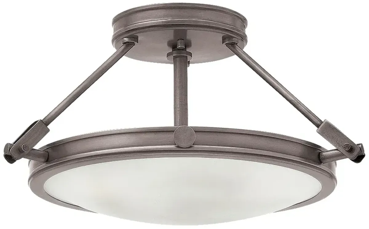 Collier Small Semi Flush Antique Nickel