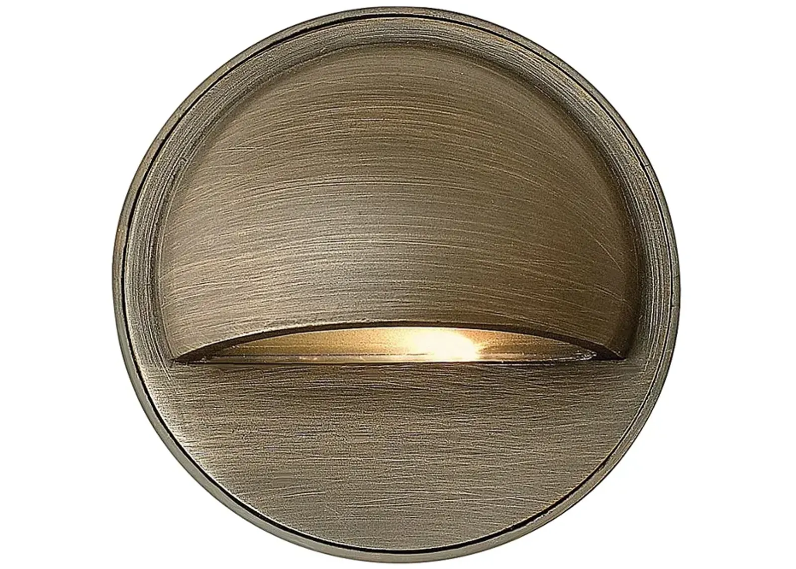 Hardy Island 3 1/2"H Bronze LED Round Eyebrow Deck Sconce