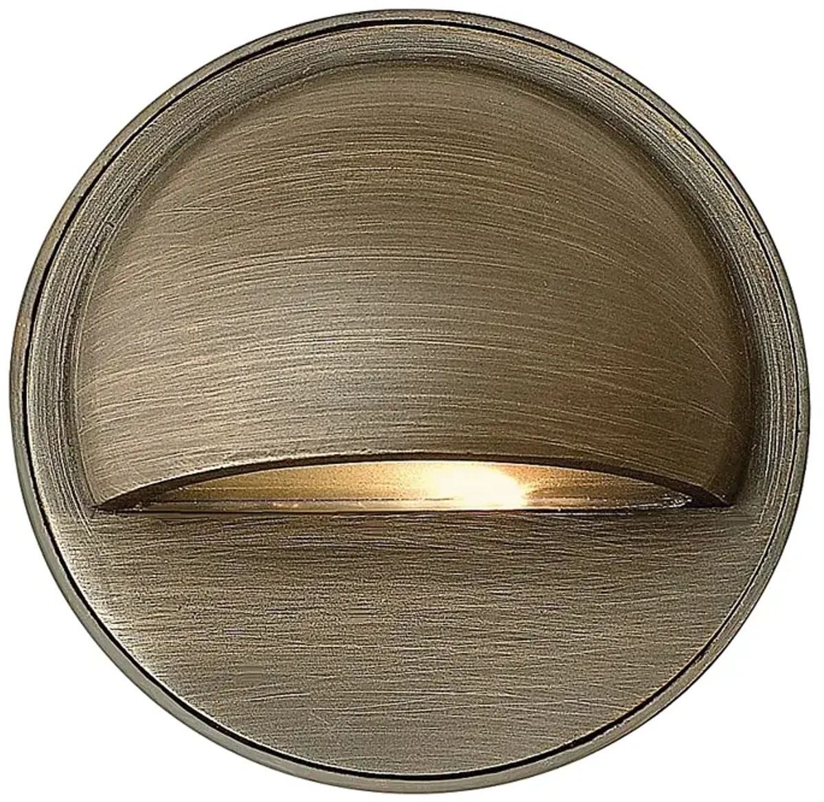 Hardy Island 3 1/2"H Bronze LED Round Eyebrow Deck Sconce