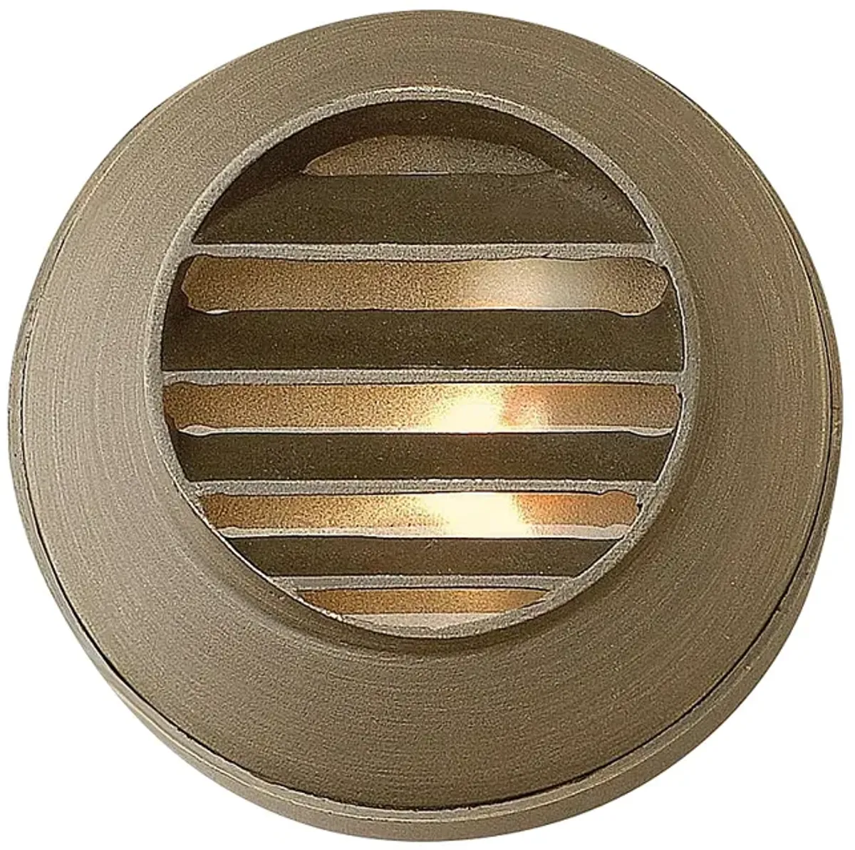 Hardy Island 3 1/2"H Bronze Round Louvered Deck Sconce