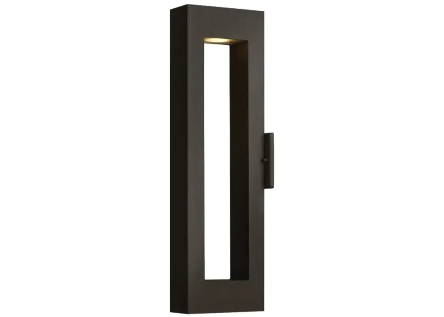 Atlantis 24"H Satin Black Socketed LED Outdoor Wall Light