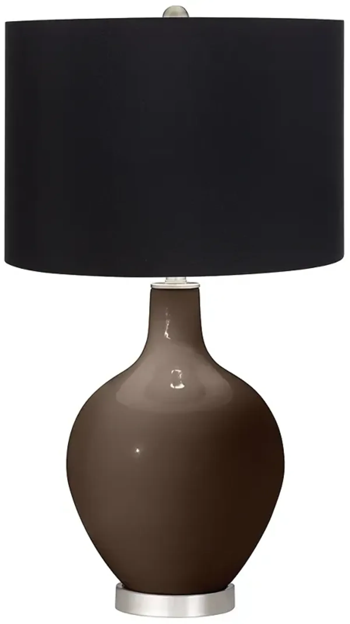 Color Plus Ovo 28 1/2" High Black Shade Carafe Brown Table Lamp