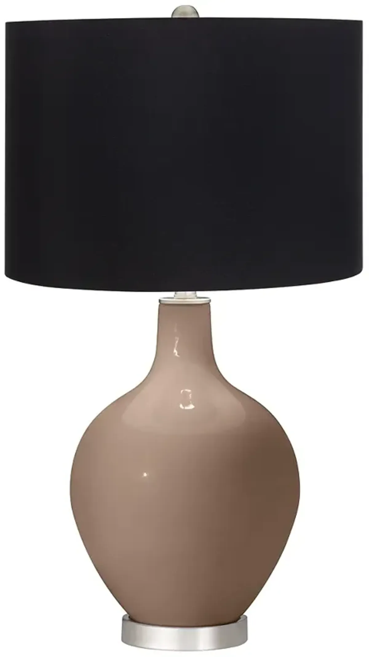 Color Plus Ovo 28 1/2" High Black Shade Mocha Brown Table Lamp