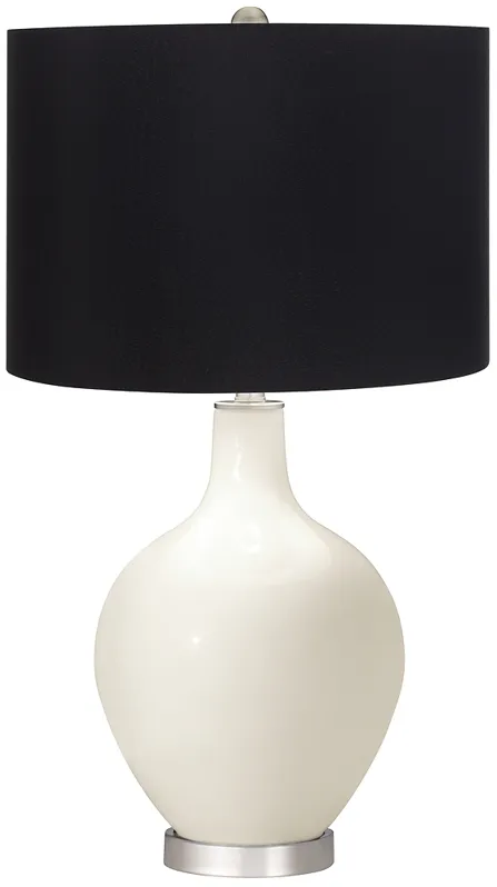 West Highland White Ovo Table Lamp with Black Shade