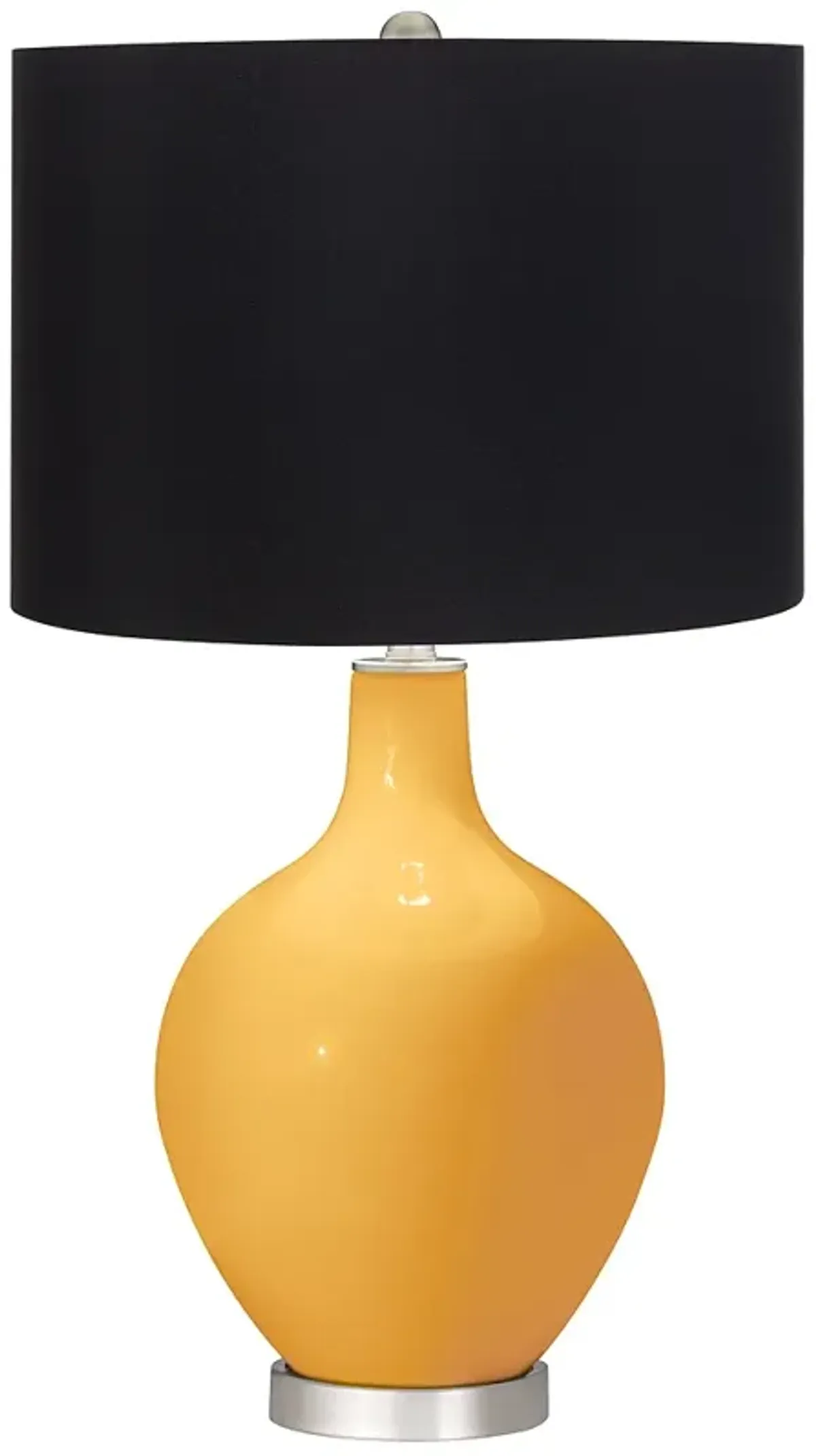 Color Plus Ovo 28 1/2" High Black Shade Marigold Yellow Table Lamp
